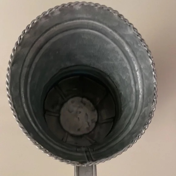 Distressed Galvanized Metal Pitcher 10 inches - Picture 5 of 6